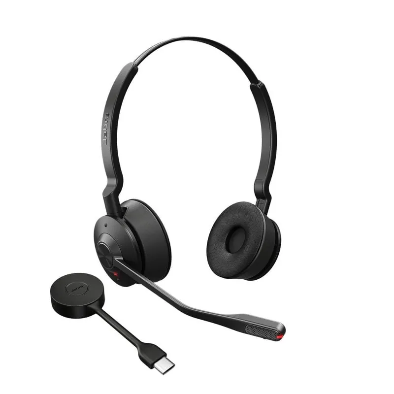 Auriculares Jabra inalámbricos DECT con micrófono, cancelación de ruido y USB-C negros titanio 9559-430-111