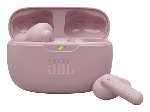 Auriculares JBL inalámbricos Bluetooth 5.3 con Cancelación de Ruido y micrófono rosa JBLWBEAM2PIK