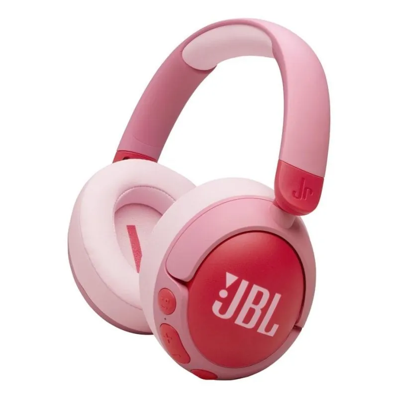 Auriculares JBL Junior 470NC inalámbricos Bluetooth con Cancelación de Ruido para niños, micrófono, control parental y plegables, color rosa JBLJR470NCPIK