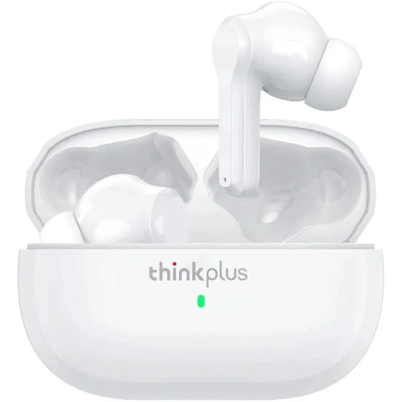 Auriculares Lenovo LP1s inalámbricos Bluetooth con reducción de ruido y control táctil blancos 43472233365597
