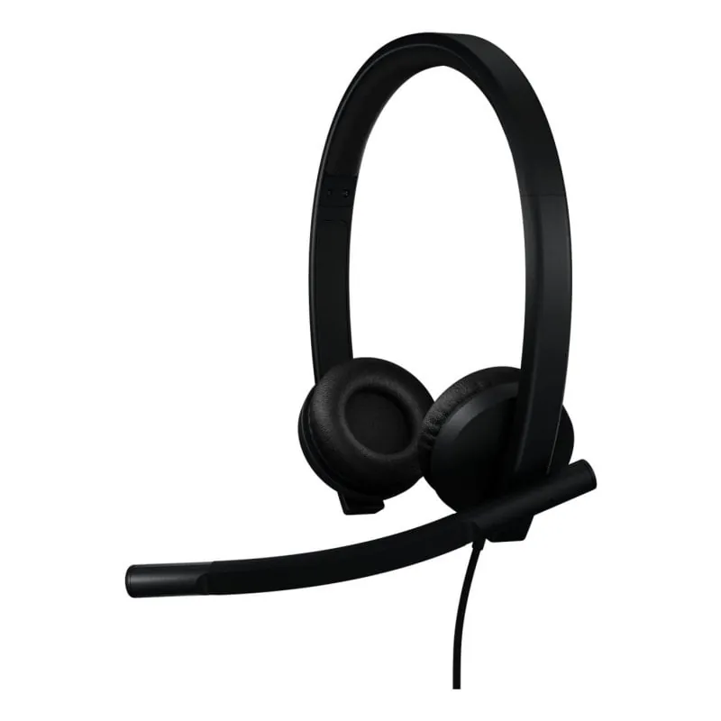 Auriculares Logitech con cable USB-C, cancelación de ruido, micrófono y controles integrados negros 981-001431