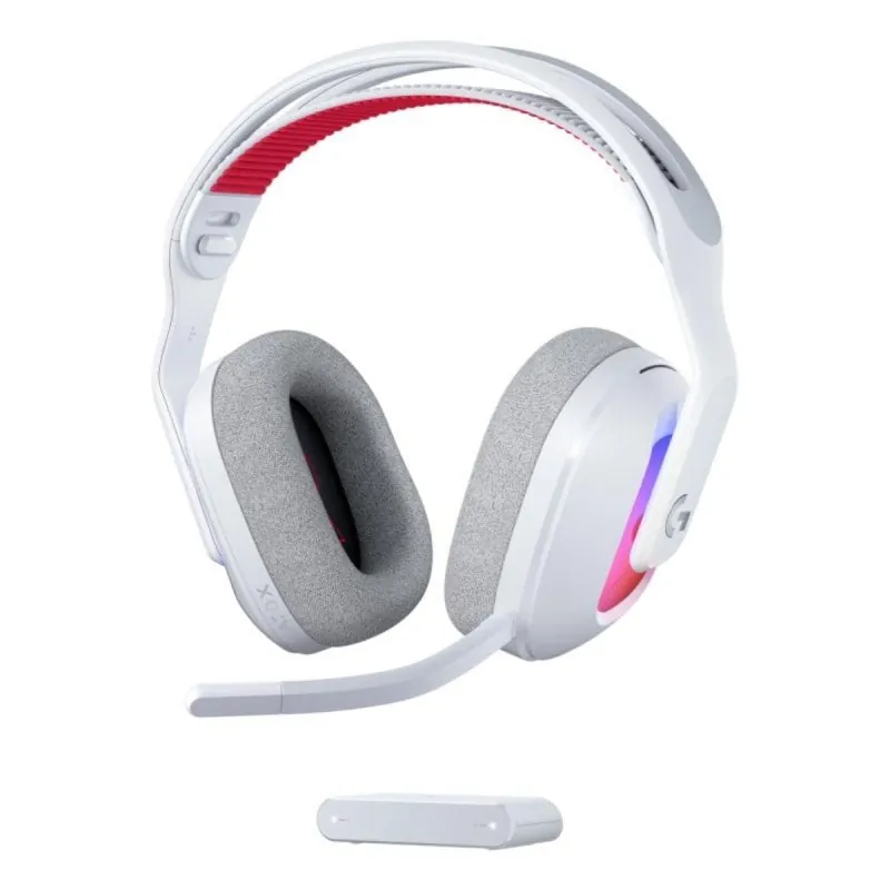 Auriculares Logitech G Astro A20 X inalámbricos y cableados gaming multiplataforma RGB blanco 939-002253