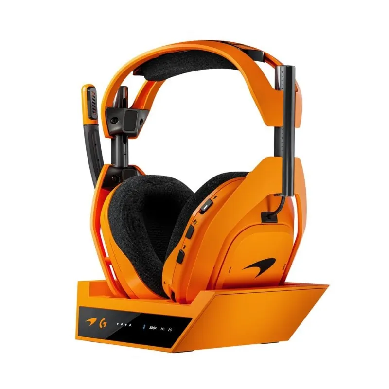 Auriculares Logitech G Astro A50 X Edición McLaren Racing inalámbricos RF gaming multiplataforma con Bluetooth y paso HDMI 2.1 939-002238