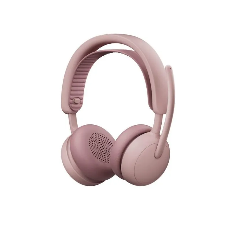 Auriculares Logitech Zone Wireless 2 inalámbricos Bluetooth con Cancelación de Ruido, micrófono y USB-C, uso profesional, color rosa 981-001521