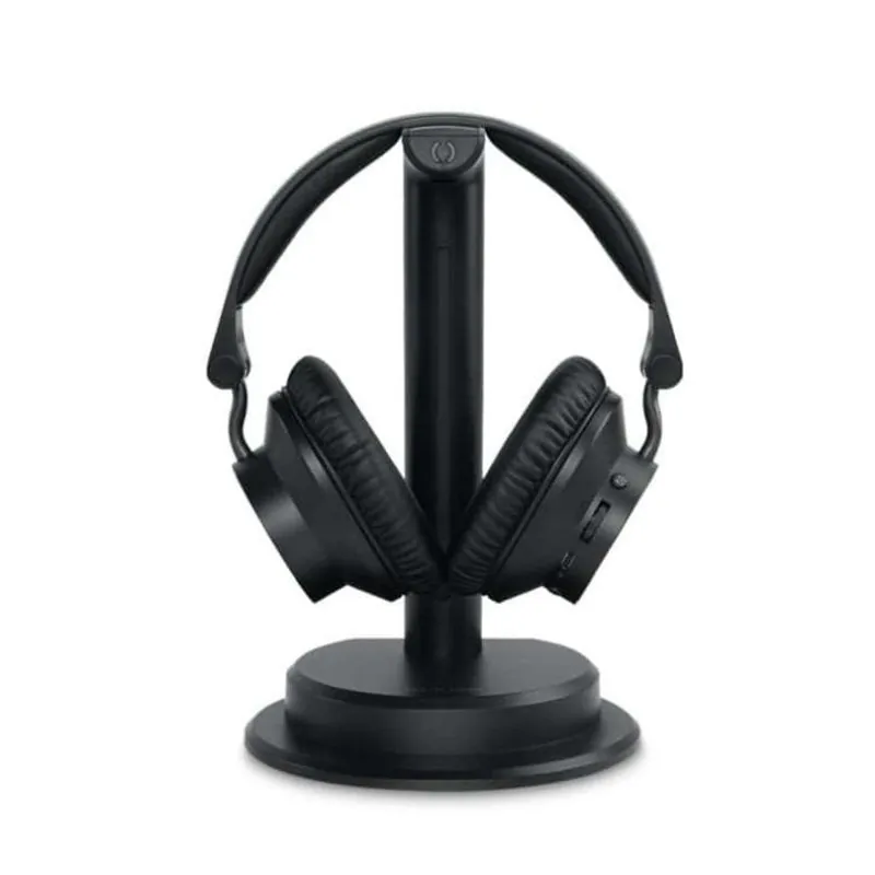 Auriculares Muse M-282 CTV inalámbricos Bluetooth para TV con micrófono y base de carga negros M-282 CTV
