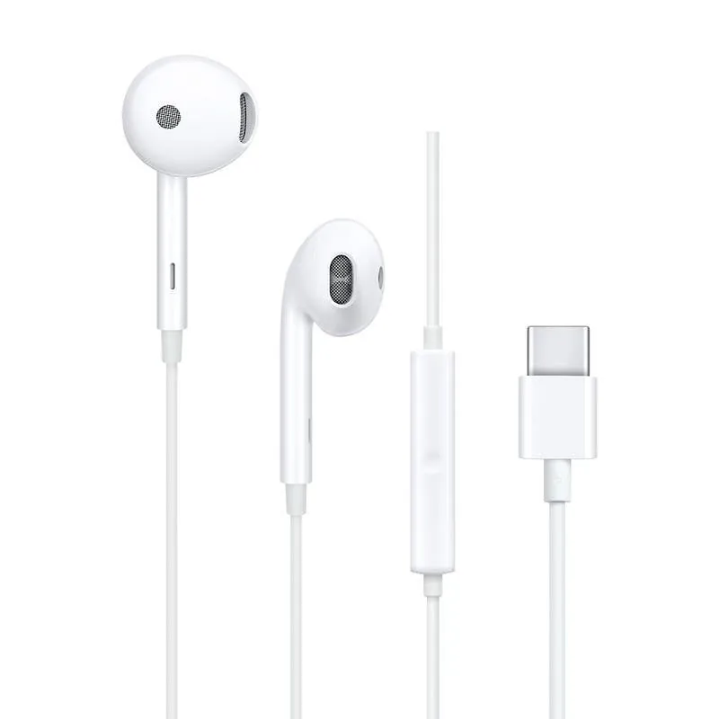 Auriculares OPPO MH135-3 con cable USB-C para llamadas y música, micrófono integrado, color blanco 4807564