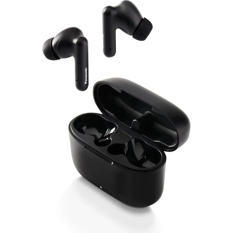 Auriculares Panasonic RZ-B110W inalámbricos Bluetooth para llamadas, música y deporte con asistente de voz y resistencia al agua IPX4, color negro RZB110WDEK