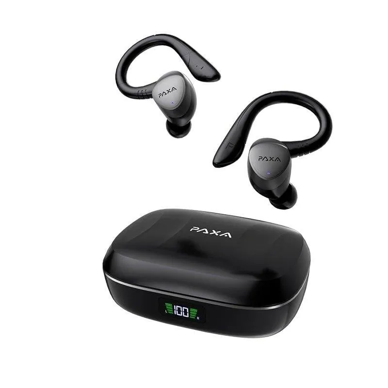 Auriculares Paxa Paxa-spacex3 inalámbricos Bluetooth con gancho de oreja y batería larga duración negro 3223354414652