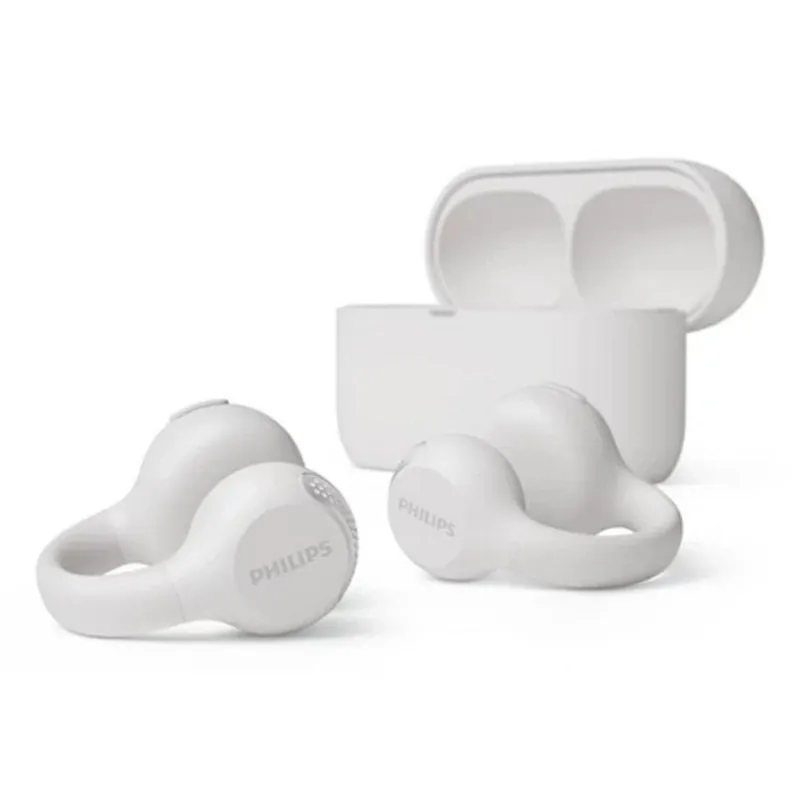 Auriculares Philips inalámbricos TWS Bluetooth 5.4 con micrófono, blancos, resistentes al sudor TAQ2000WT/00