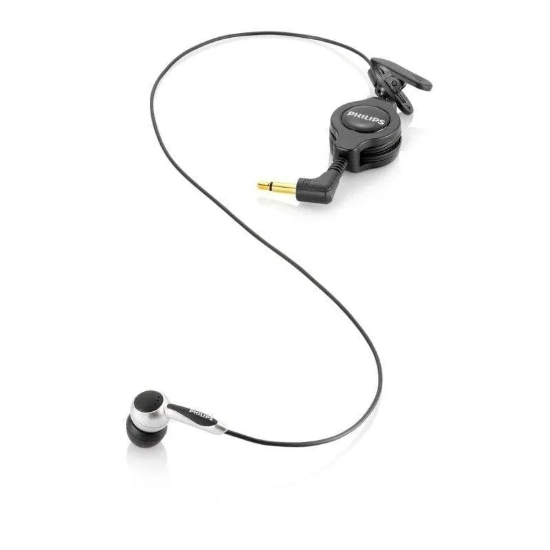 Auriculares Philips LFH9162/00 con cable, intrauditivos, para grabación de llamadas y música, negro y plata LFH9162/00