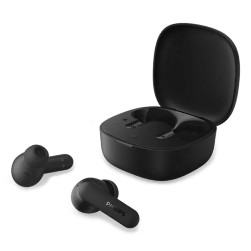 Auriculares Philips TAT2200BK/00 inalámbricos Bluetooth con Cancelación Activa de Ruido, Micrófono y protección IPX4, negro TAT2200BK/00