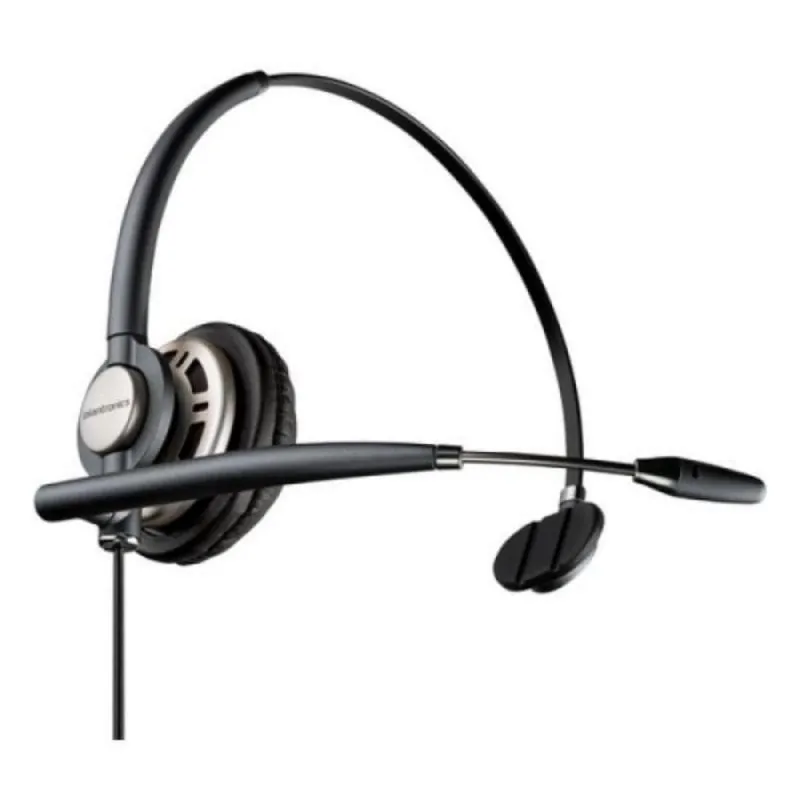 Auriculares Poly con cable USB-A y cancelación de ruido, micrófono boom, negro y plata 8R708AA