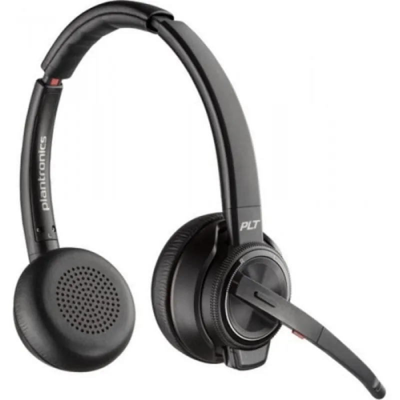 Auriculares Poly inalámbricos DECT Bluetooth con cancelación activa de ruido y micrófono negro 8D3J2AA