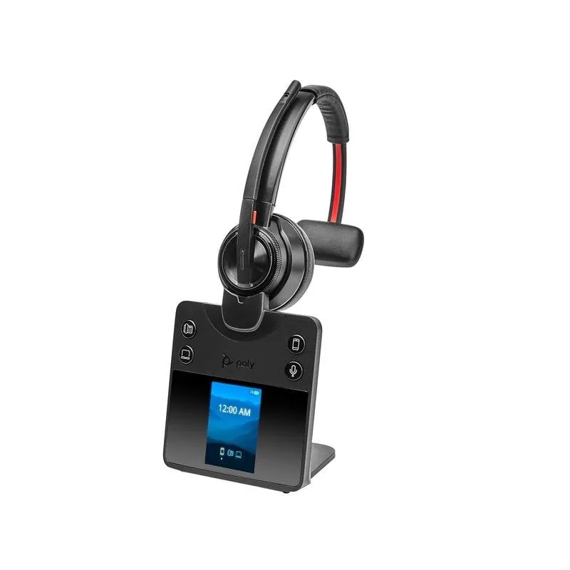 Auriculares Poly Savi 8410 inalámbricos DECT Bluetooth para oficina con Cancelación de Ruido negros 8L5A7AA