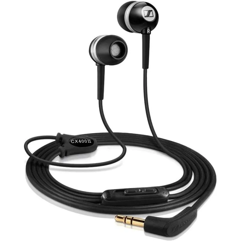 Auriculares Sennheiser CX 400 II Precision con cable, reducción de ruido y control remoto, negros 502743