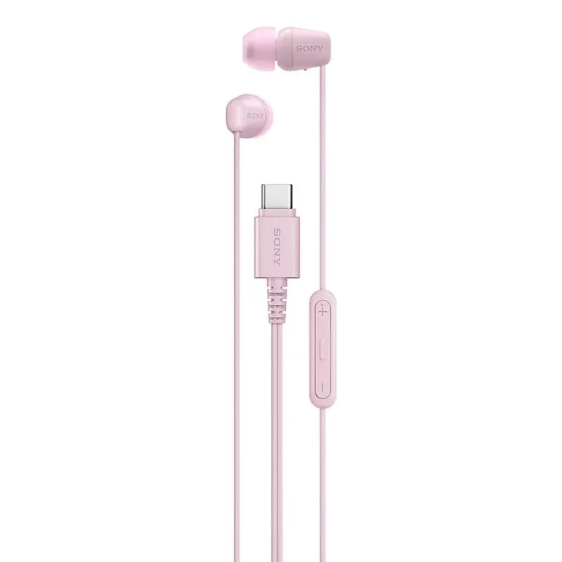 Auriculares Sony IER-EX15C con cable USB-C para llamadas y música con micrófono rosa IEREX15CP.CE7