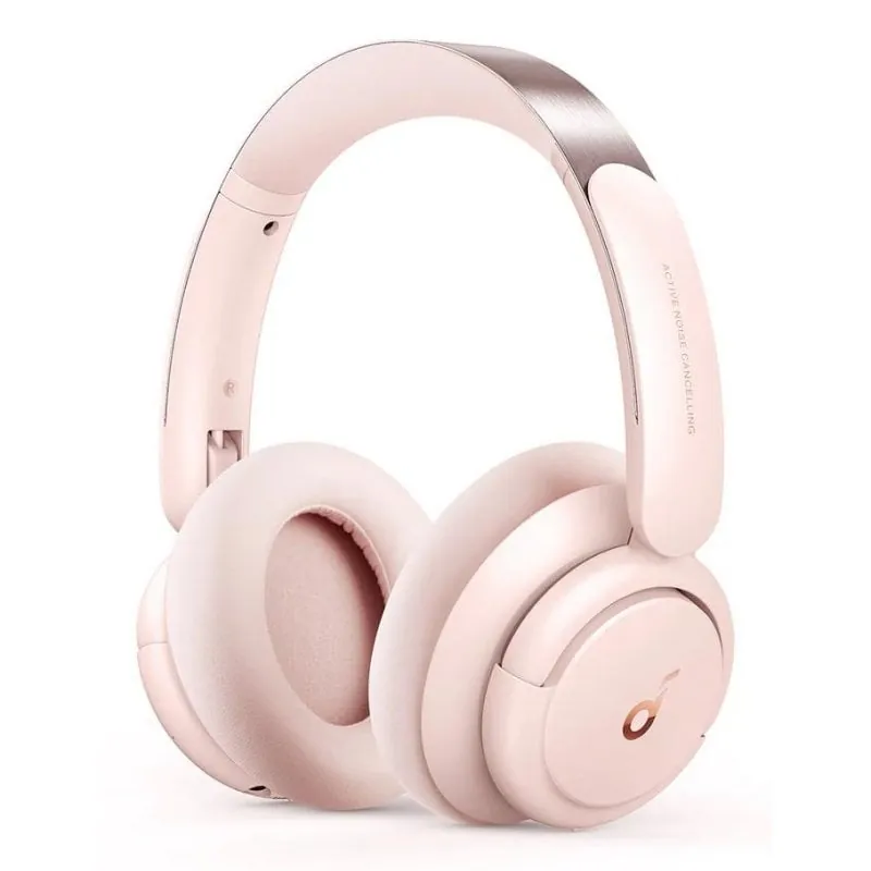 Auriculares Soundcore Life Q30 inalámbricos Bluetooth con Cancelación Activa de Ruido y micrófono, color rosa claro A3028353