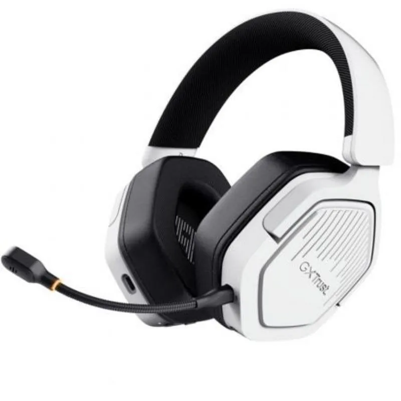 Auriculares Trust GXT 493PS Carus inalámbricos Bluetooth y USB-A Gaming con micrófono blancos 25747
