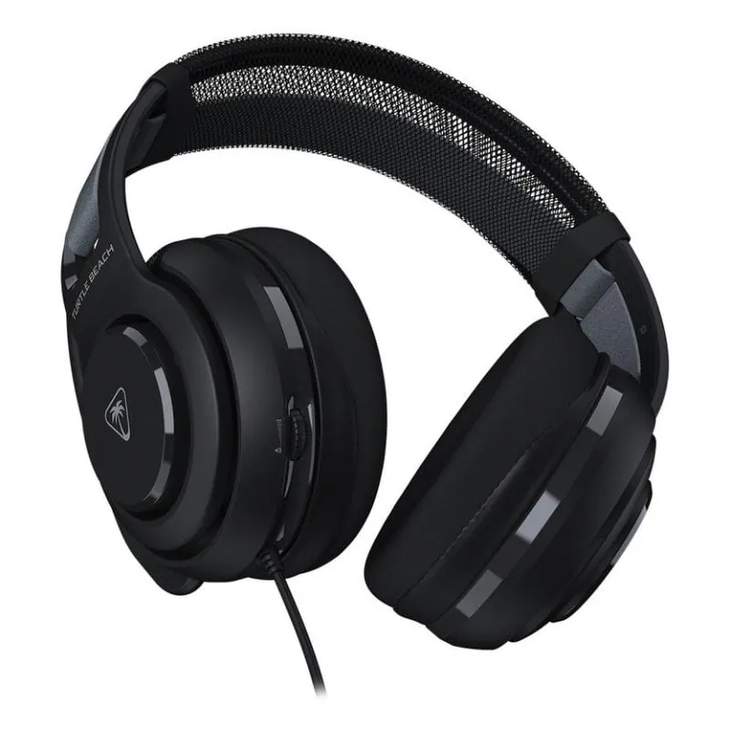 Auriculares Turtle Beach Atlas 200 con cable jack 3.5 mm para gaming, micrófono boom, color negro TBS-6001-05