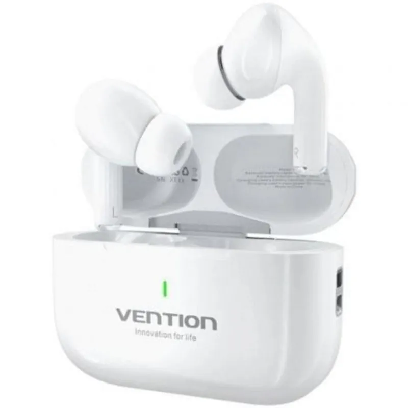 Auriculares Vention inalámbricos Bluetooth 5.4 blancos con estuche de carga e IPX4 6922794790186