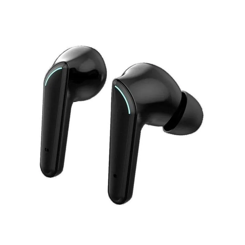 Auriculares Voss VS200 inalámbricos Bluetooth para gaming y música, control táctil y estuche de carga negros 7502273192527VS200