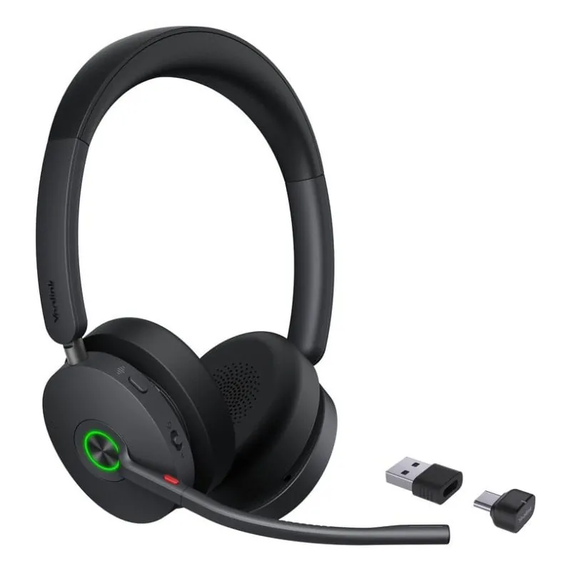 Auriculares Yealink BH74 UC inalámbricos Bluetooth con Cancelación Activa de Ruido, micrófono y USB-C/A, negros 1208680