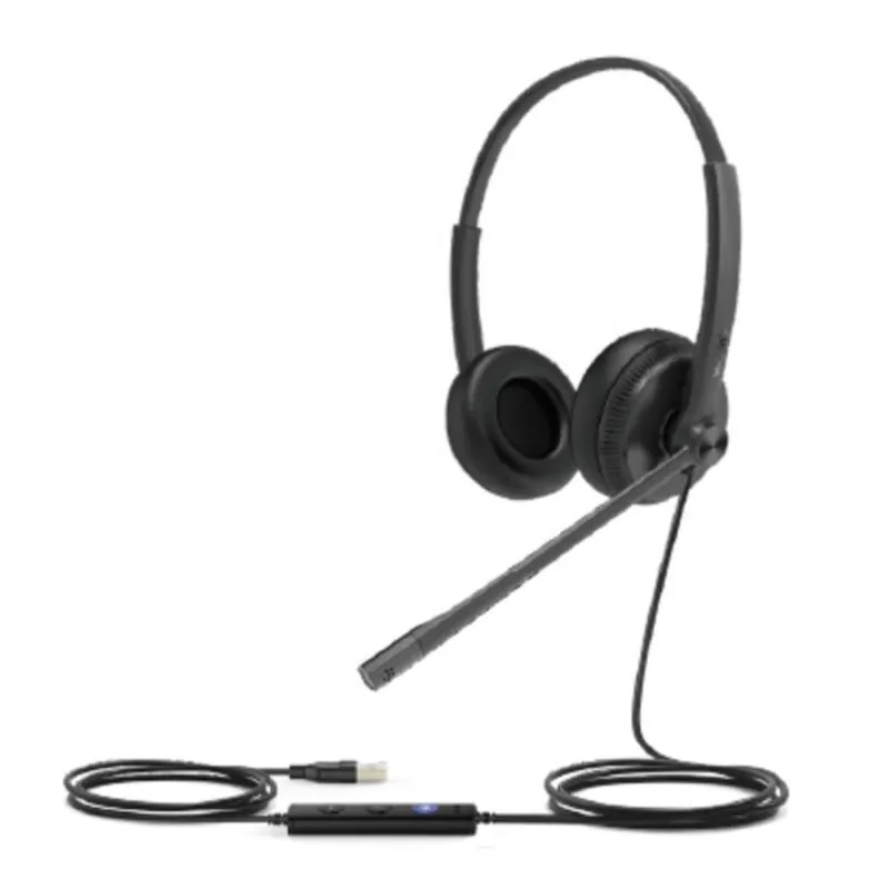 Auriculares Yealink UH34 con cable USB, cancelación de ruido, para oficina y call center, negros 1308044