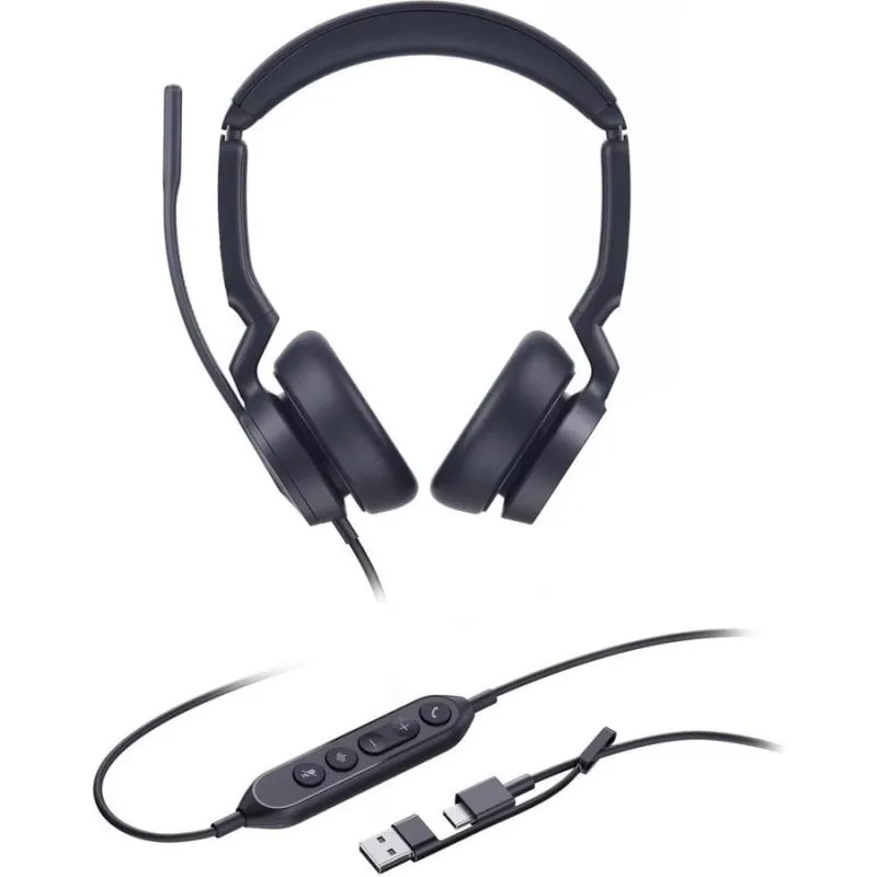 Auriculares Yealink UH46 Dual USB-C con cable, Cancelación de Ruido, Micrófono, Oficina y Call Center UH46 DUAL UC USB-C/A