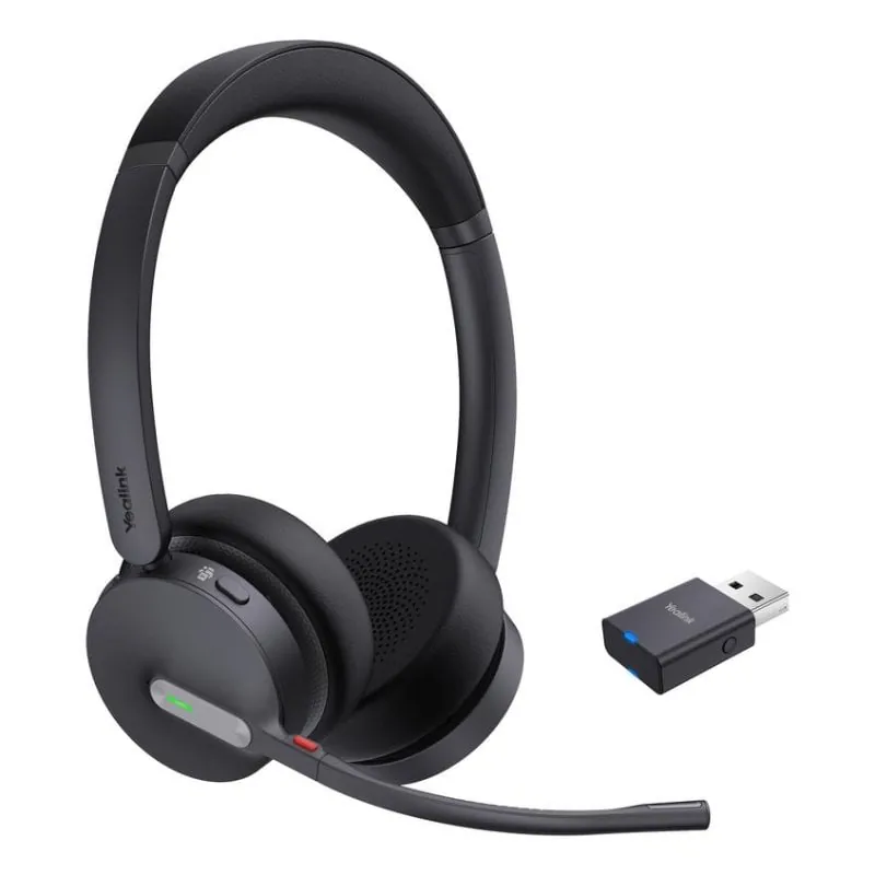 Auriculares Yealink WH64 Hybrid Dual Teams inalámbricos Bluetooth Oficina Negro 1208685