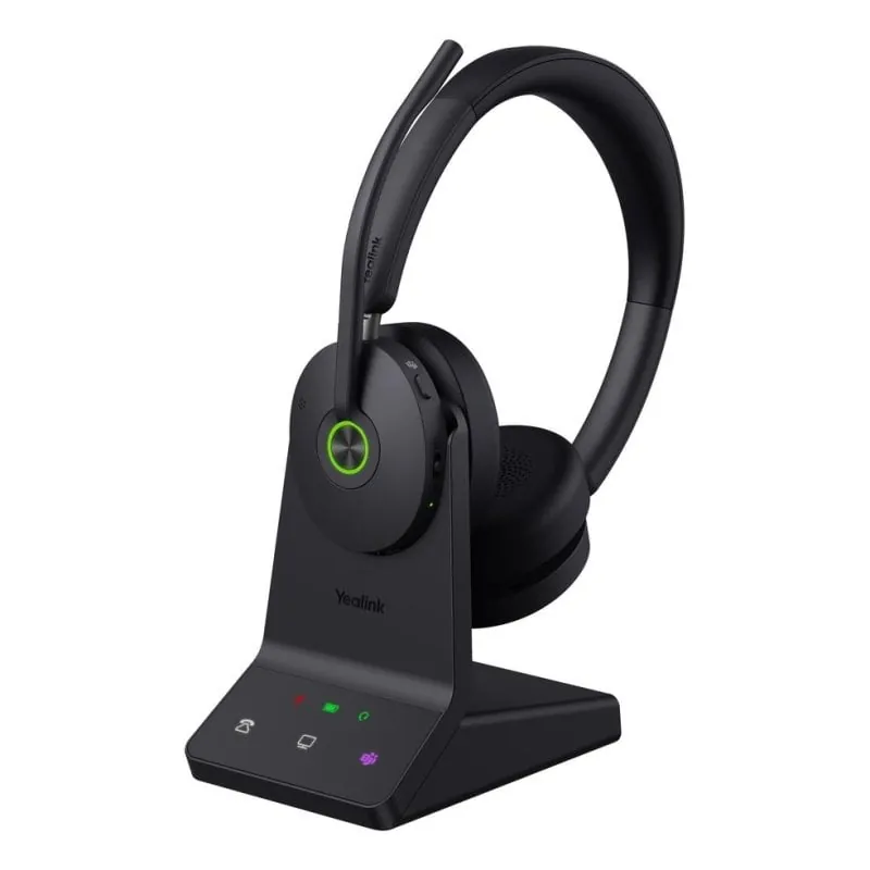 Auriculares Yealink WH68 Teams inalámbricos y con cable Bluetooth para llamadas y música negros con cancelación activa de ruido 1208655