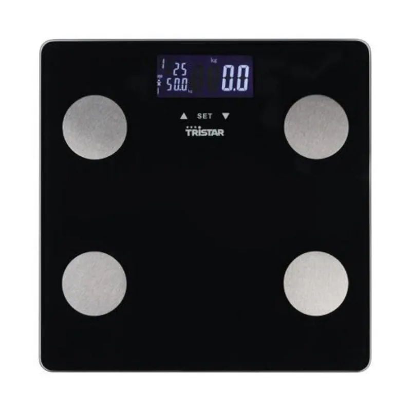 Báscula de baño digital negro cristal 150 kg autoapagado indicador batería sobrepeso WG2442