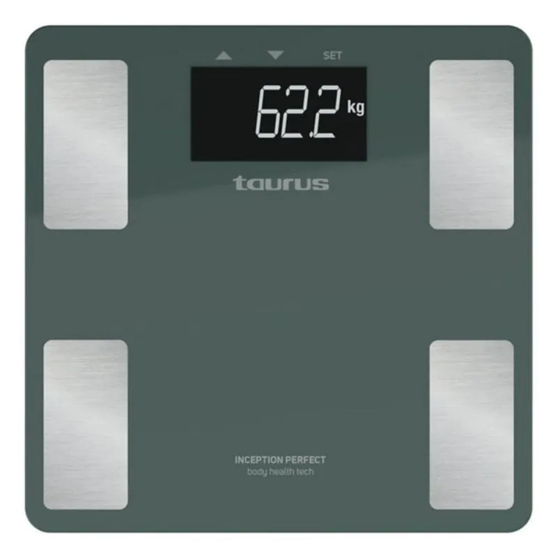 Báscula personal Taurus Inception Perfect analítica LCD cristal templado 180 kg verde 990557000