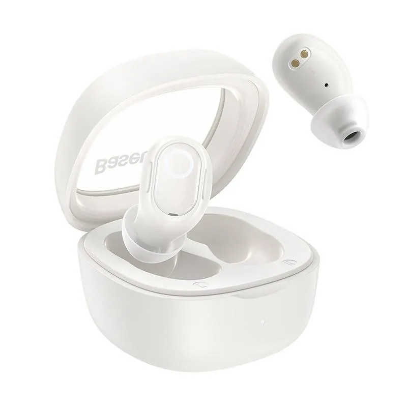 Baseus Bowie WM02 Auriculares inalámbricos Bluetooth con Estuche de Carga Blancos NGTW180002