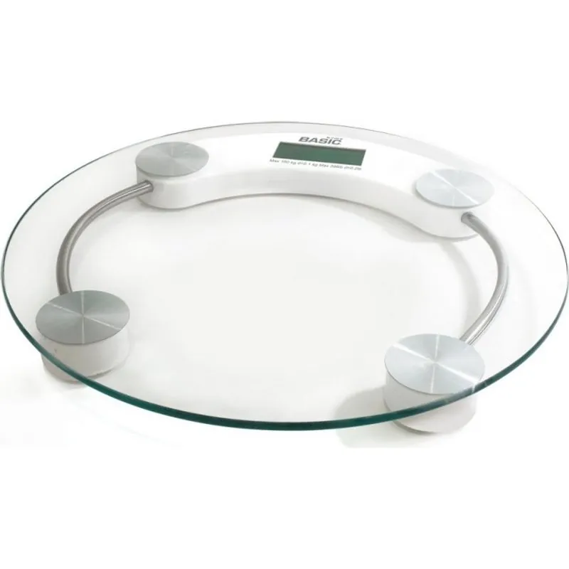 Basic Home Báscula de Baño Digital Redonda Transparente 8433774734048