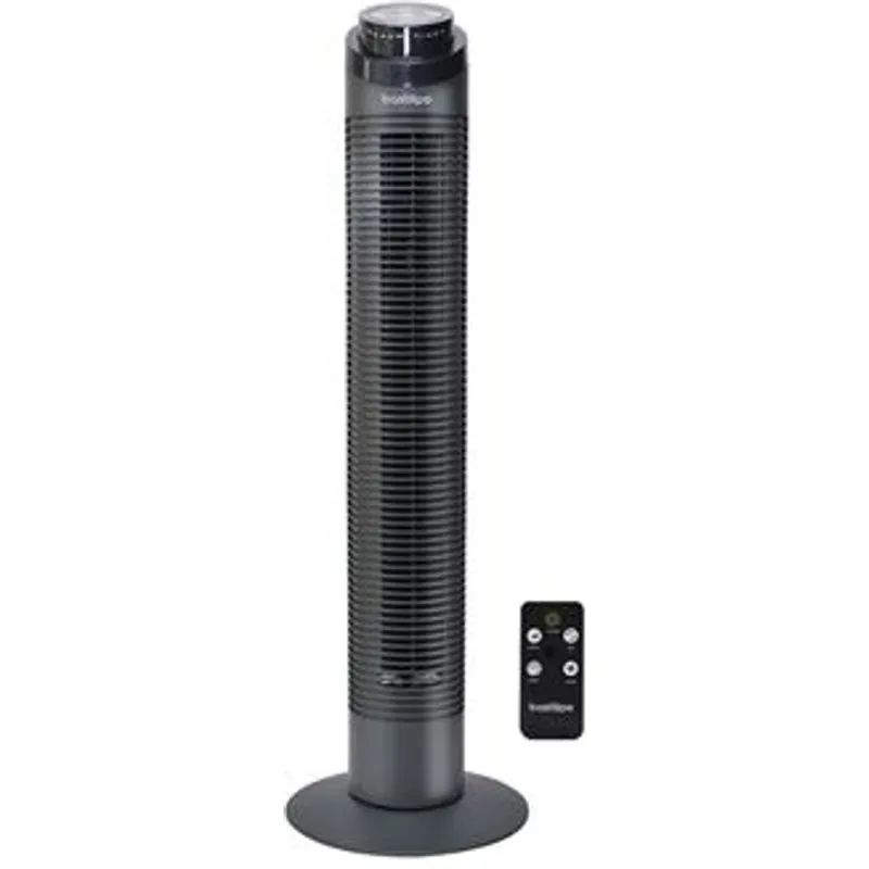 Bastilipo Varadero Ventilador de Torre con Mando a Distancia 50W 3 Velocidades Negro 62925