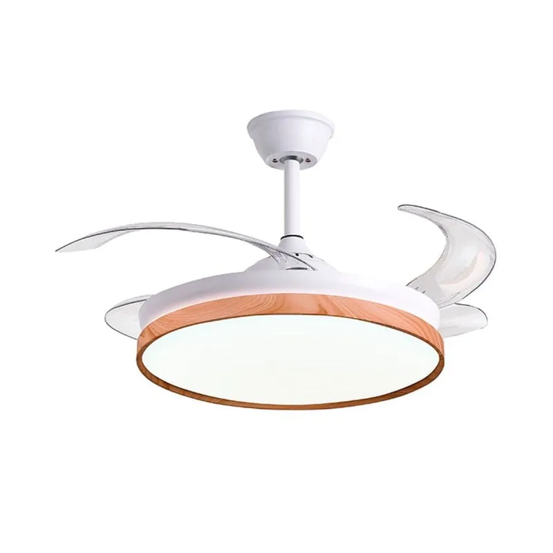 Bel Air Cosmos Ventilador de Techo con Mando a Distancia 72W 108cm Aspas Retráctiles Blanco/Natural B-28400WO