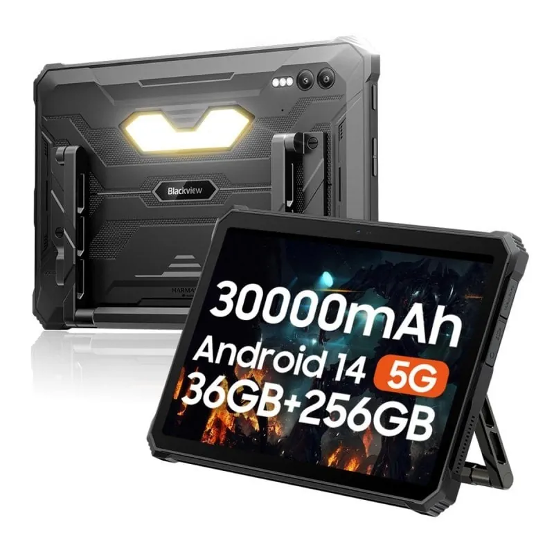 Blackview Active 10 Pro 5G 11" 12GB/256GB Tablet Rugerizada Android 14 30000mAh Negra ACTIVE10PRO(12+256)-BLACK