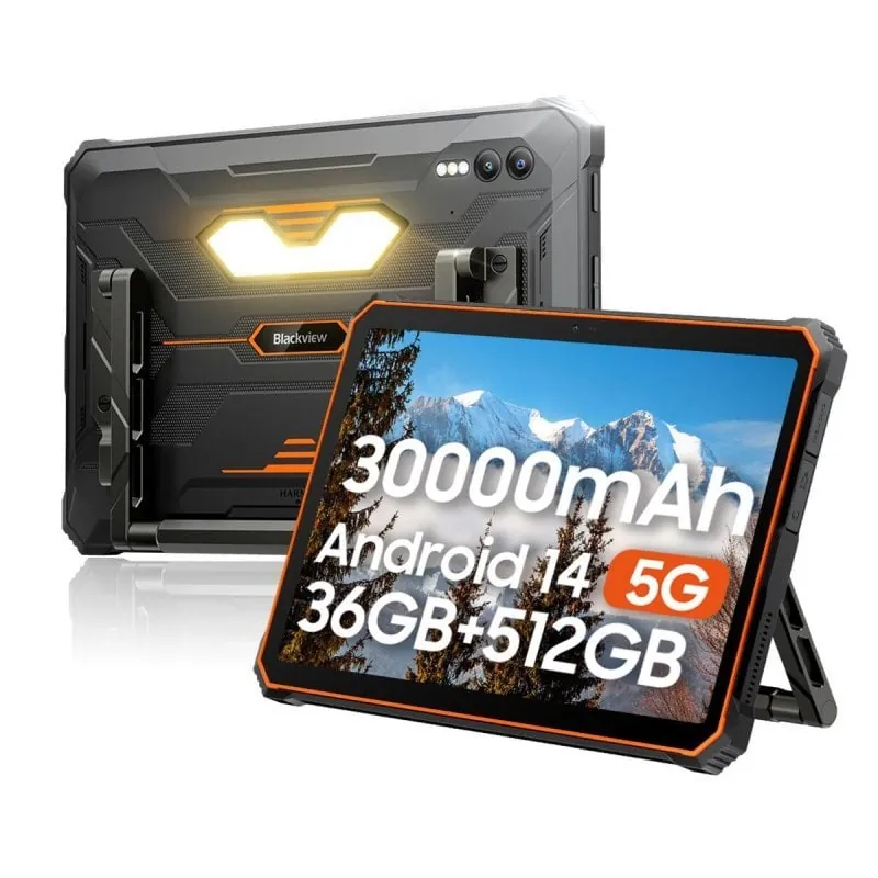 Blackview Active 10 Pro 5G 11" 12GB/512GB Tablet Rugerizada Android 14 30000mAh Naranja ACTIVE10PRO(12+512)-ORANGE