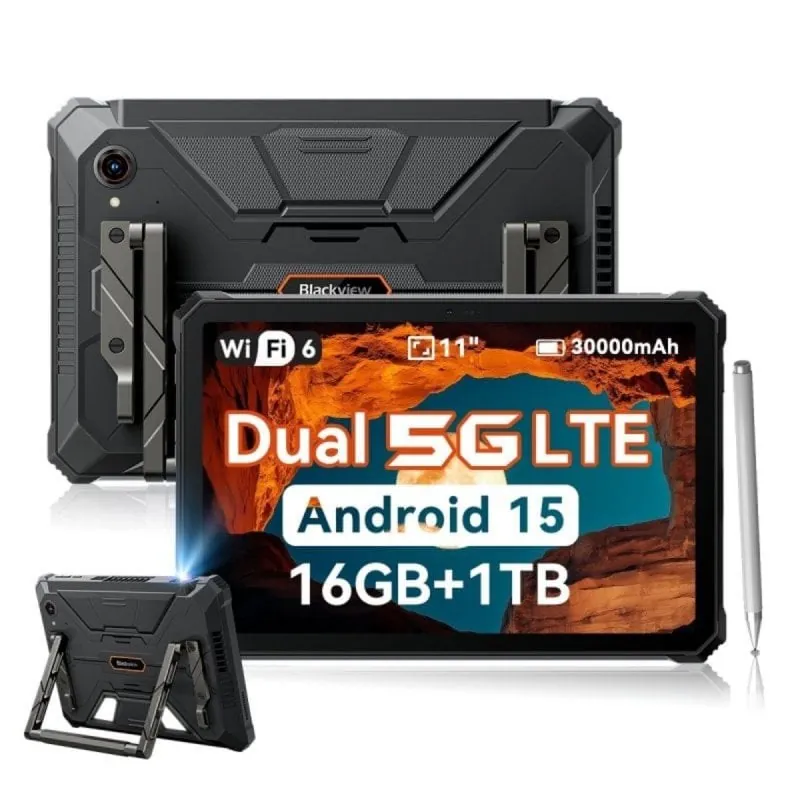 Blackview Active 12 Pro 16gb/1tb Android 15 30000mah Tablets Active12Pro(16+1TB)-BLACK