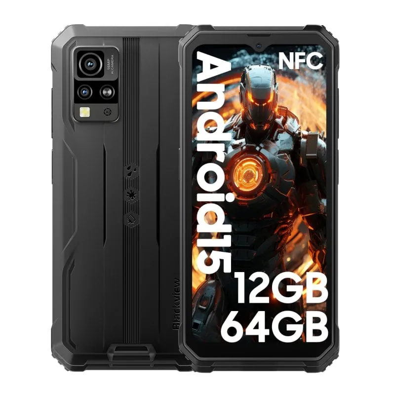 Blackview BV4800 SE Smartphone Robusto 6.56" 4GB/64GB Dual SIM NFC 5100mAh Android 15 Negro BV4800SE(4+64)-BLACK
