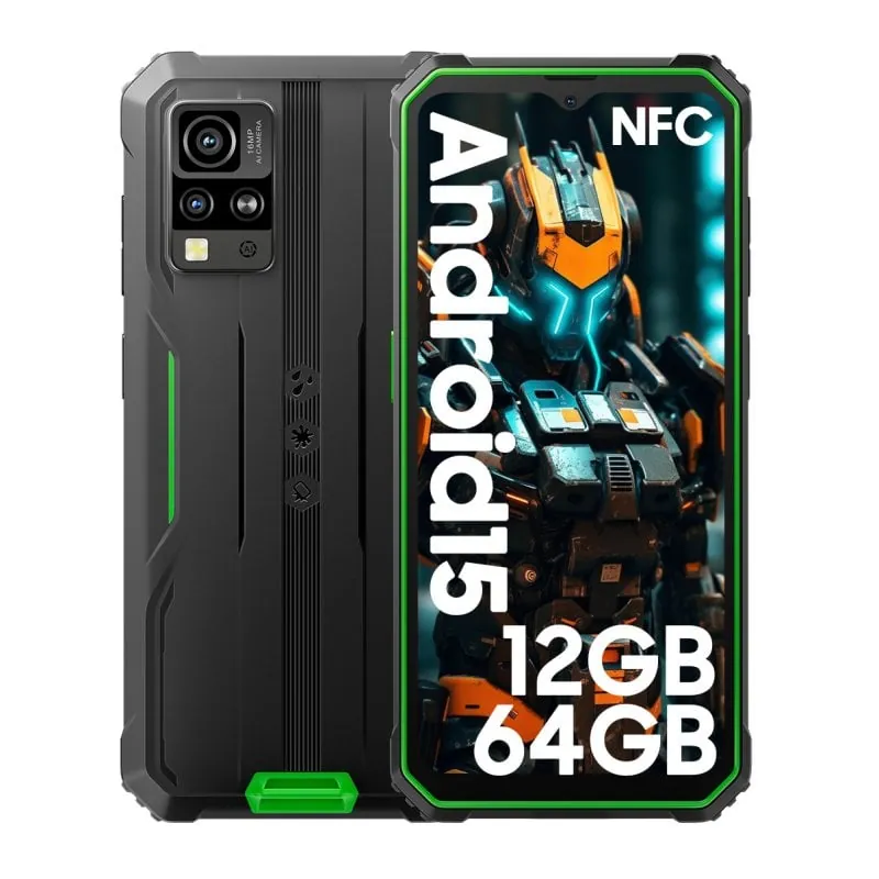 Blackview BV4800 SE Smartphone Robusto 6.56" 4GB/64GB Dual SIM NFC 5100mAh Android 15 Verde BV4800SE(4+64)-GREEN