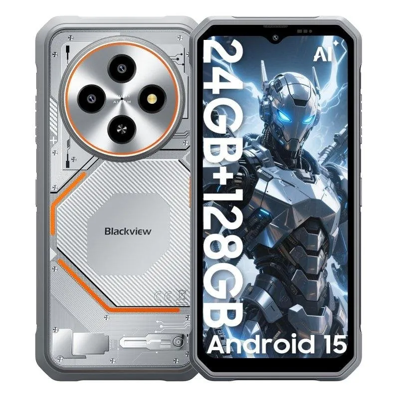 Blackview Fort 2 8GB 128GB 6.56" IPS 90Hz 4G Dual SIM Batería 5000mAh NFC Android 15 Blanco FORT2(8+128)-WHITE