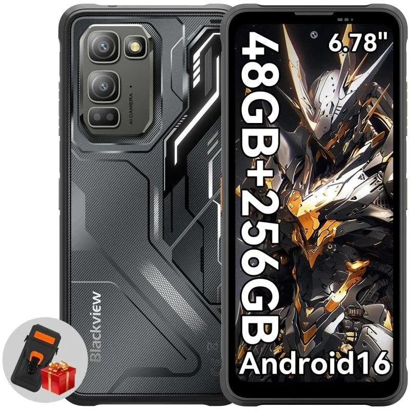 Blackview Fort 5 4G 12GB 256GB 6.78" Negro Incluye funda FORT5(12+256)-BLACK+C01