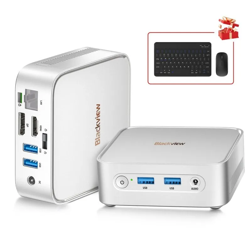 Blackview MP50 Mini PC AMD Ryzen 5 3500U 16GB DDR4 SSD 512GB Windows 11 Pro Plata DE-MP80(16+512)3500U-SILVER