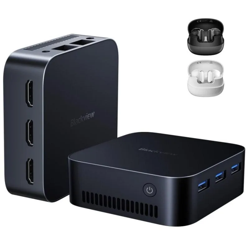 Blackview MP80 Intel N97 16GB 1TB SSD Windows 11 Pro + Auriculares MP80(16+1TB)N97-BLUE+AIRBUDS20