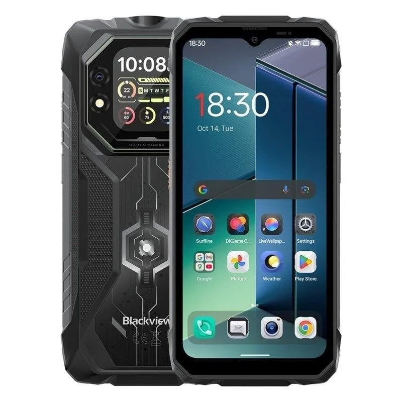 Blackview ROCK 1 8GB 256GB 6.56" 90Hz 4G Dual SIM NFC Batería 15000mAh Android 16 Negro Blackview-ROCK1(8+256) black