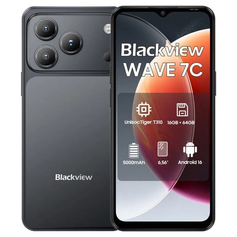 Blackview Wave 7C 4G 6.56" 4GB 64GB Negro WAVE7C(4+64)-BLACK