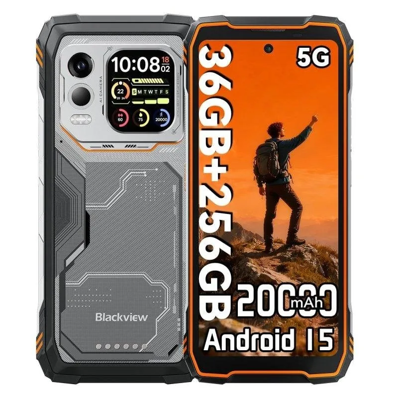 Blackview Xplore 1 Pro 12GB 256GB 6.78" IPS 120Hz 5G Dual SIM IP69K MIL-STD-810H NFC Android 15 Naranja XPLORE1Pro(12+256)-ORANGE