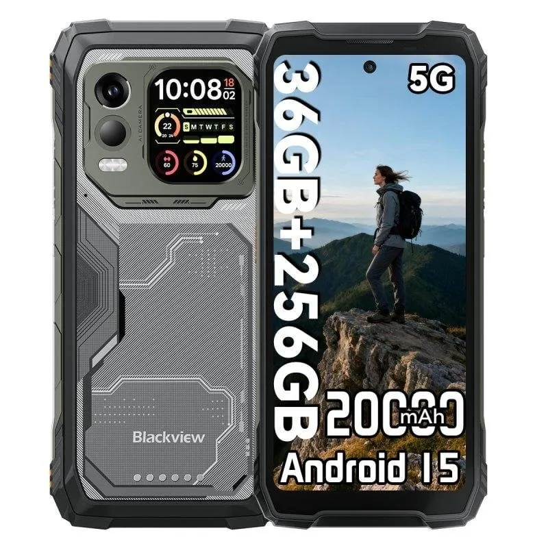 Blackview Xplore 1 Pro 12GB 256GB 6.78" IPS 2.4K 120Hz 5G Dual SIM IP69K 20000mAh Android 15 Negro XPLORE1Pro(12+256)-BLACK