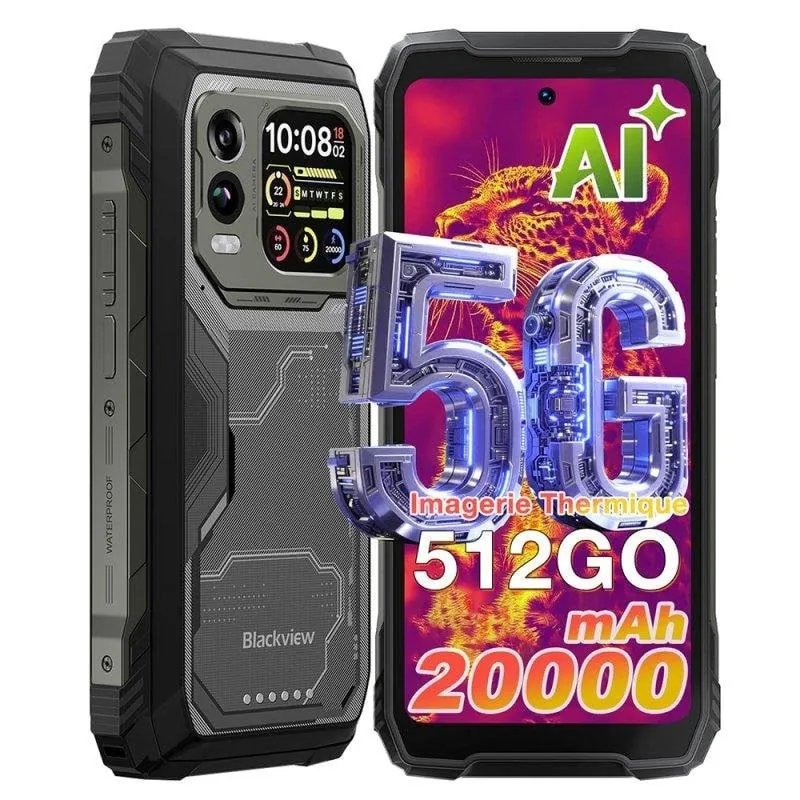 Blackview Xplore 1 Pro 48GB 512GB 6.78" FHD+ 120Hz 5G Dual SIM Batería 20000mAh Android 15 Negro Blackview-XPLORE1Pro-black(nocharger)